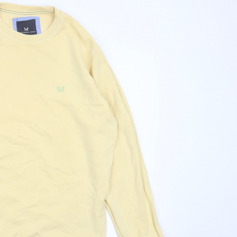 Crew Clothing Company Men's Yellow L Logo Crew Neck Sweatshirt