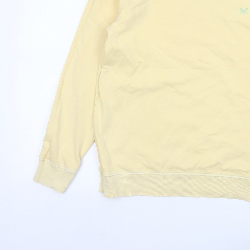 Crew Clothing Company Men's Yellow L Logo Crew Neck Sweatshirt