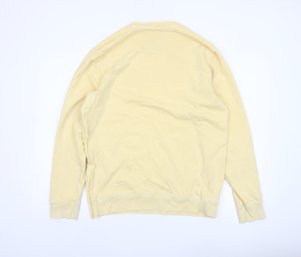Crew Clothing Company Men's Yellow L Logo Crew Neck Sweatshirt