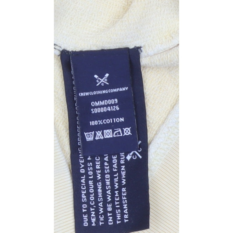 Crew Clothing Company Men's Yellow L Logo Crew Neck Sweatshirt