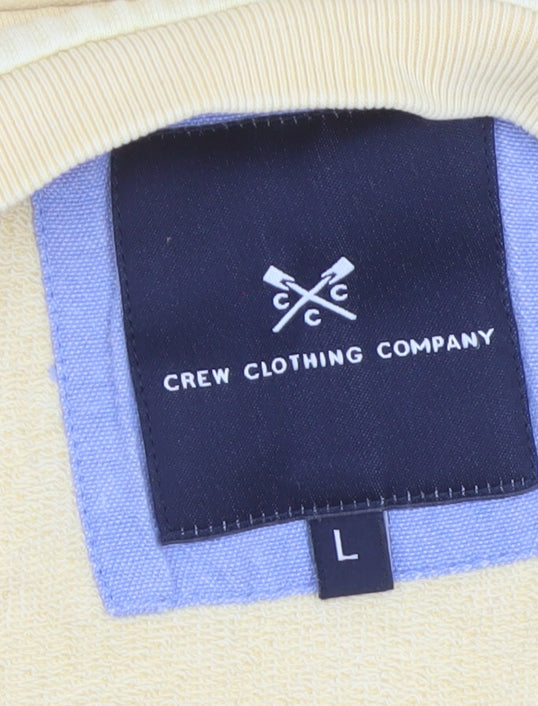 Crew Clothing Company Men's Yellow L Logo Crew Neck Sweatshirt