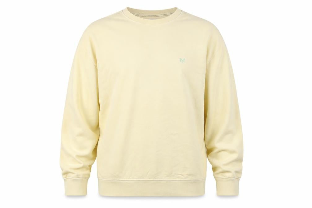 Crew Clothing Company Men's Yellow L Logo Crew Neck Sweatshirt