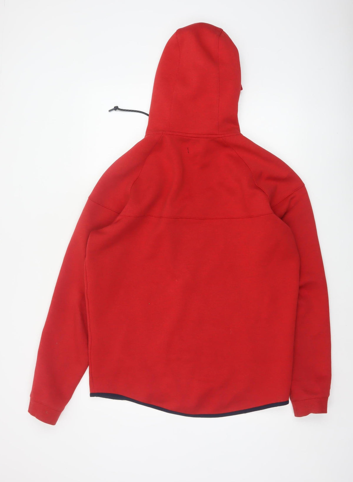 Nike Men’s Red L Full Zip Hooded Fleece Sweatshirt Logo Pockets