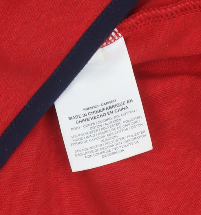 Nike Men’s Red L Full Zip Hooded Fleece Sweatshirt Logo Pockets