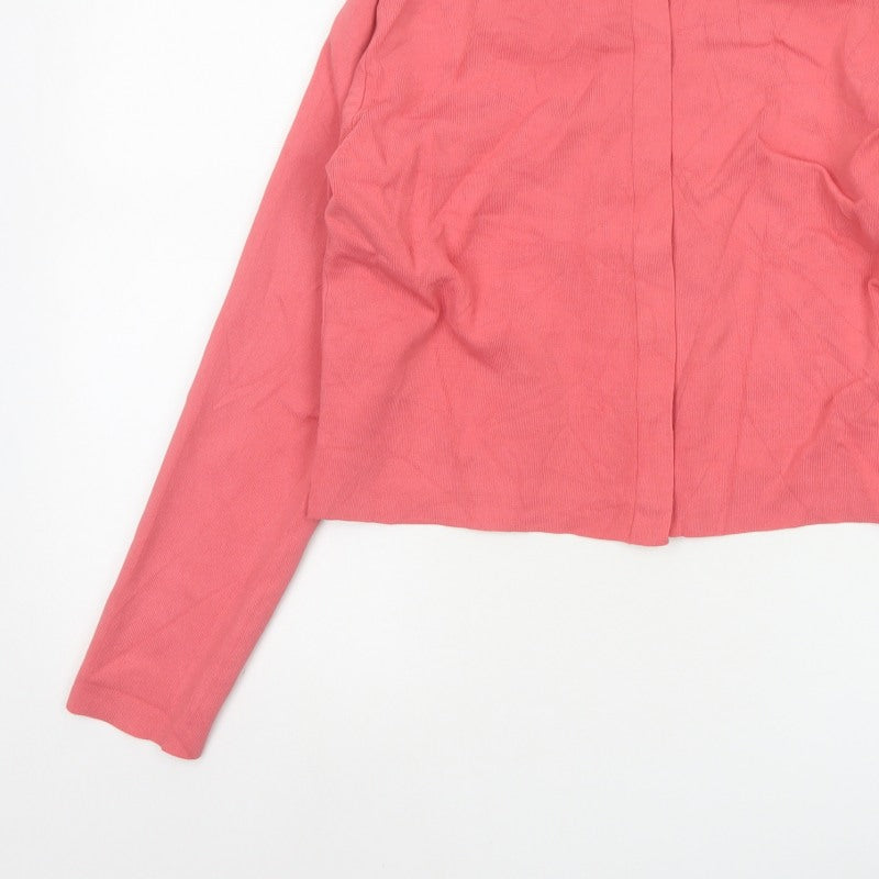 Autograph Women Pink Size 12 Crew Neck Button Knit Cardigan