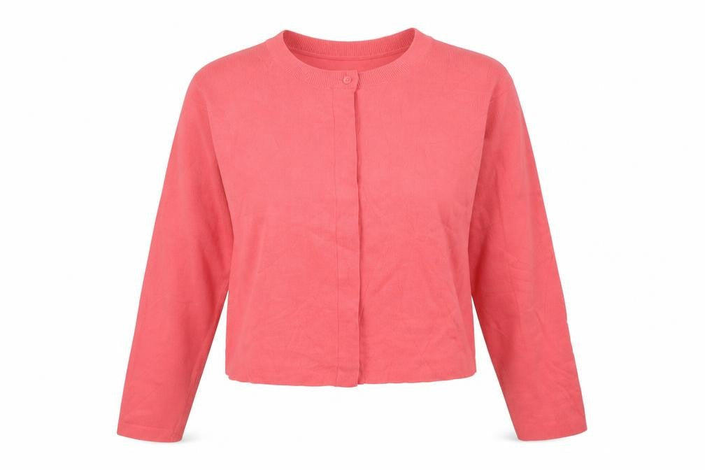 Autograph Women Pink Size 12 Crew Neck Button Knit Cardigan