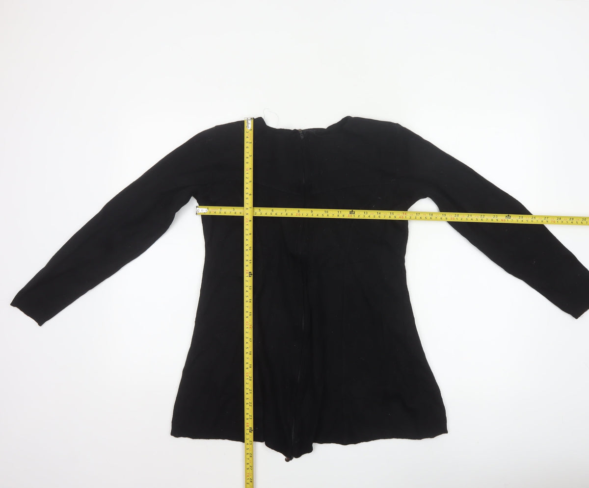 Bitte Kai Rand Women Black M Full Zip Long Sleeve Knit Jumper