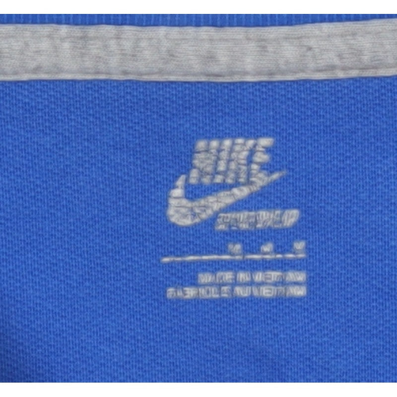 Nike Men’s Blue Logo Short Sleeve Polo Shirt Size L