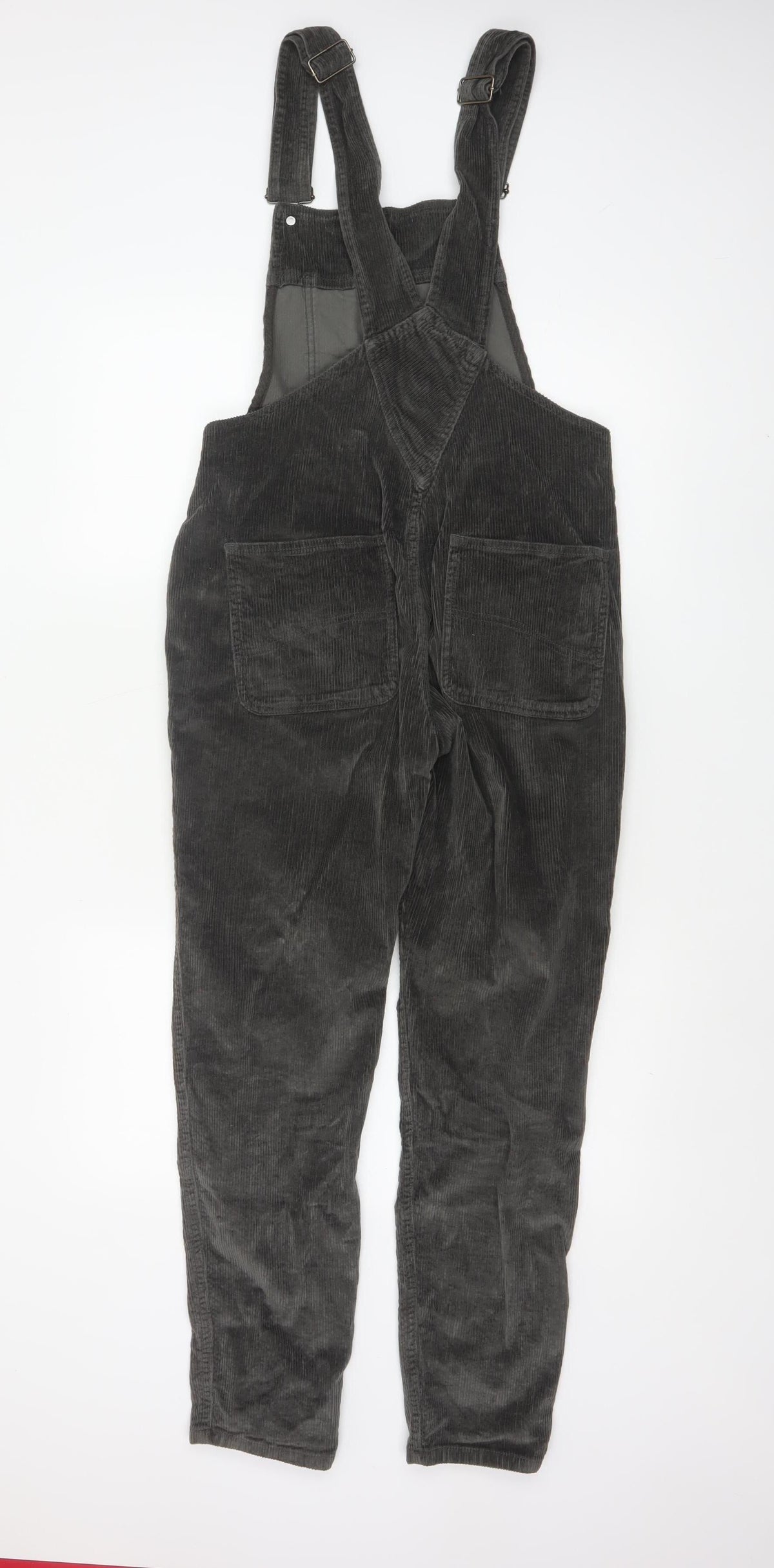 Fat Face Women Grey Corduroy Dungarees UK 8 Adjustable Straight Leg