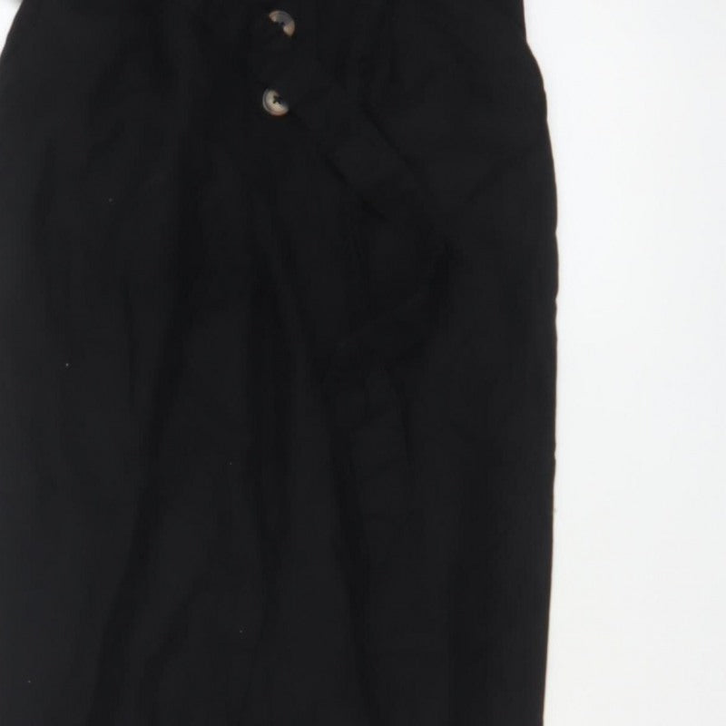 Chicorée H&M Women’s Black UK 6 Paperbag High Waist Tapered Trousers