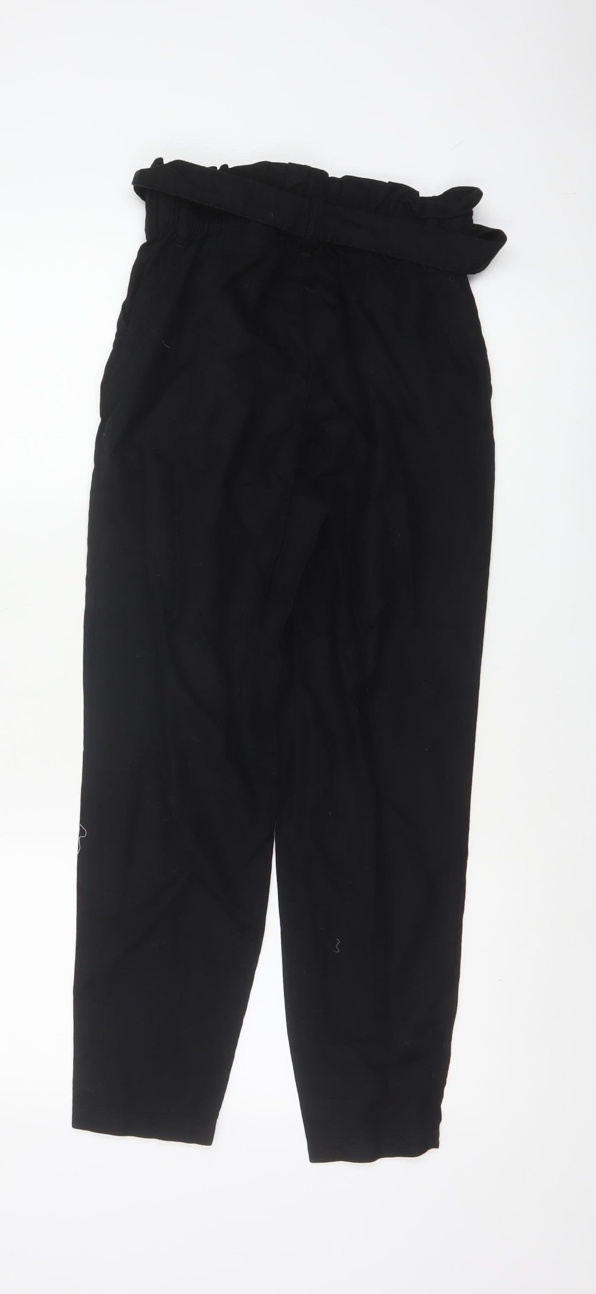 Chicorée H&M Women’s Black UK 6 Paperbag High Waist Tapered Trousers