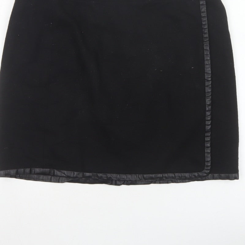 Gap Women’s Black UK 6 Short Wrap Mini Skirt