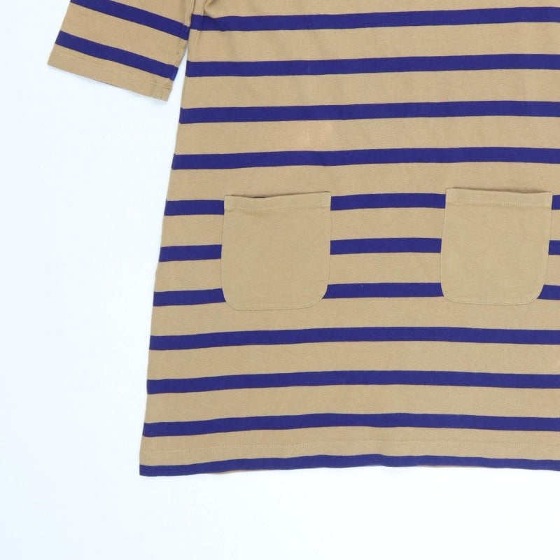 Boden Women’s Multicoloured UK 10 Stripe Cotton Shift Dress Pockets