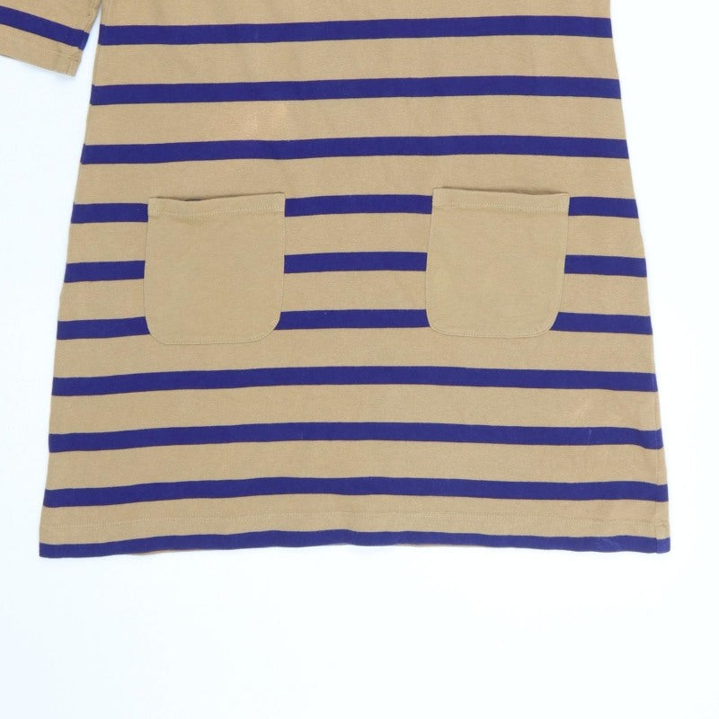Boden Women’s Multicoloured UK 10 Stripe Cotton Shift Dress Pockets