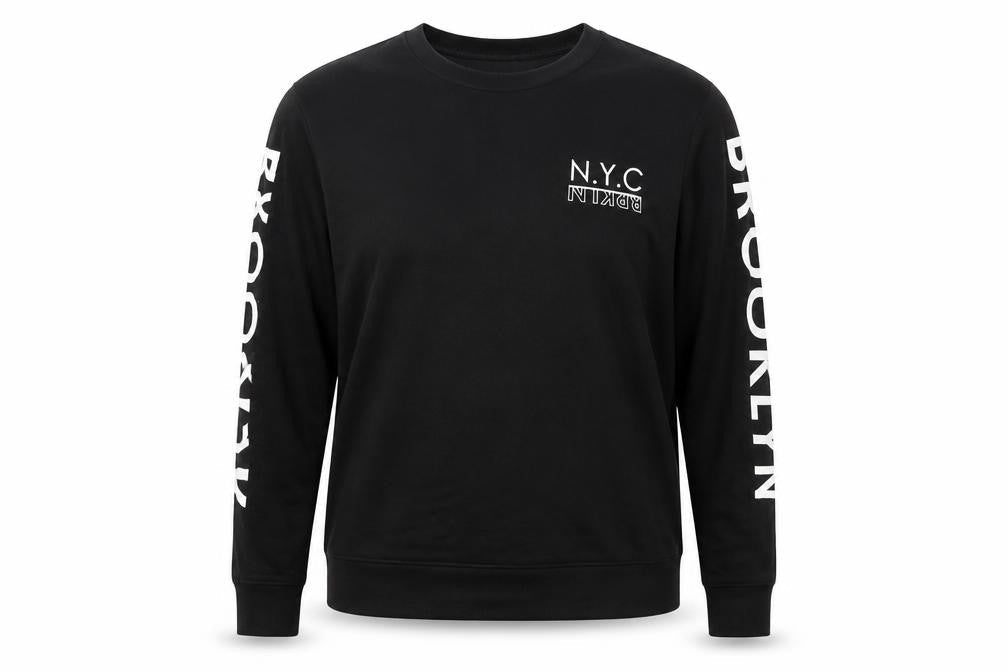 H&M Divided Women’s Black M NYC Brooklyn Logo Pullover Sweatshirt