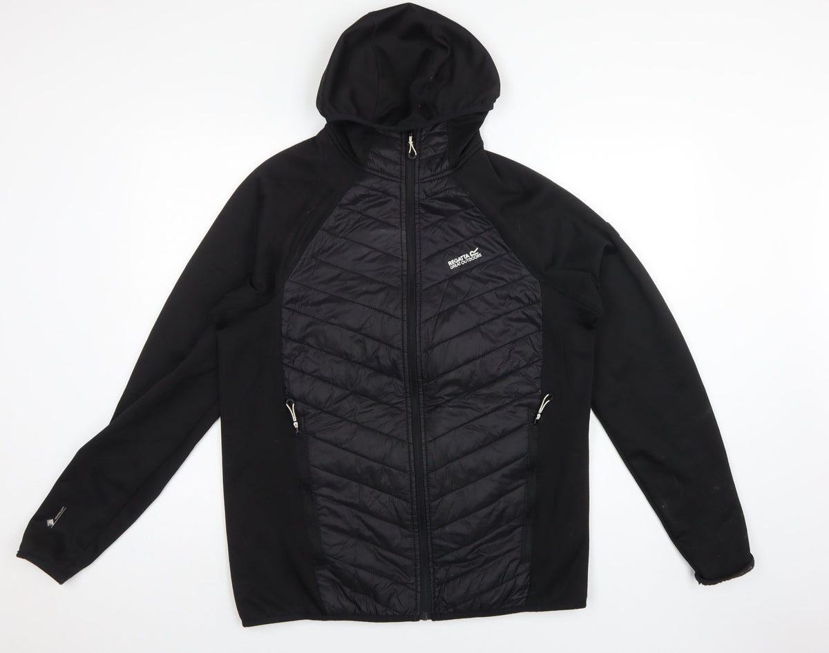 Regatta Men’s Black L Hooded Quilted Softshell Jacket Outdoor