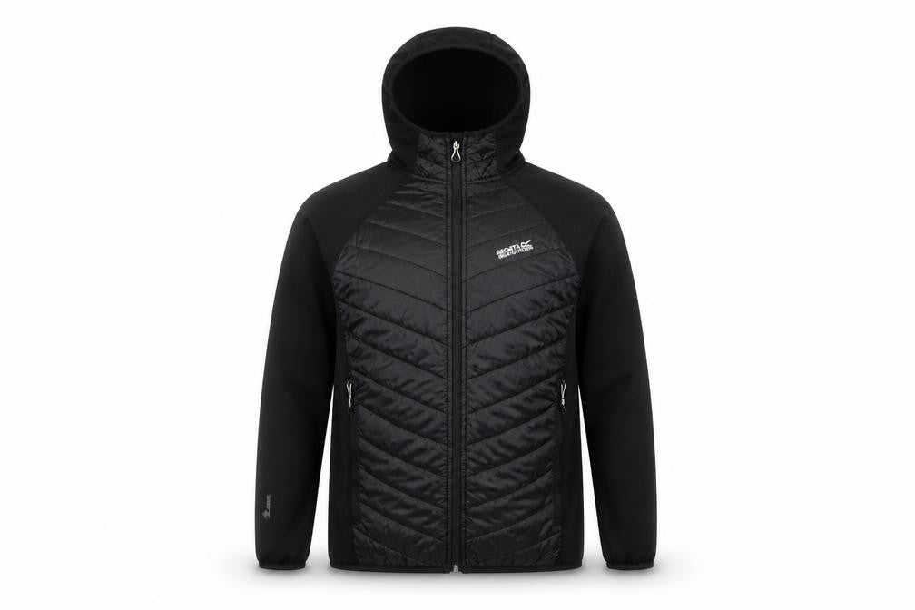 Regatta Men’s Black L Hooded Quilted Softshell Jacket Outdoor