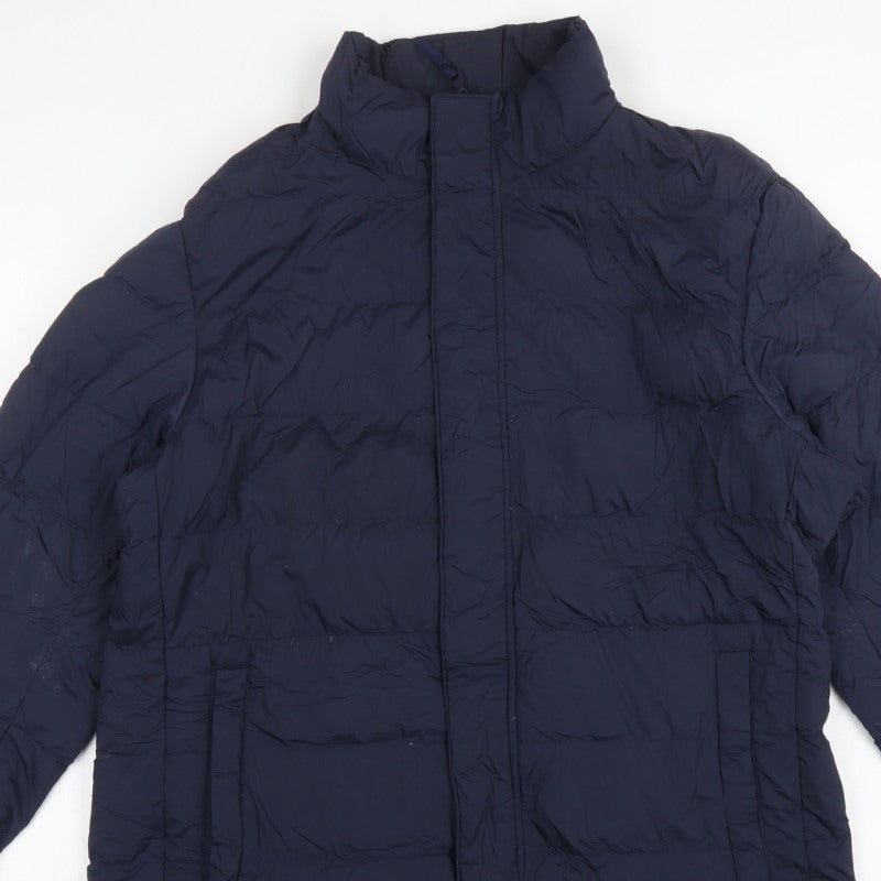 Uniqlo Men’s Blue L Lightweight Down Puffer Jacket Water Resistant