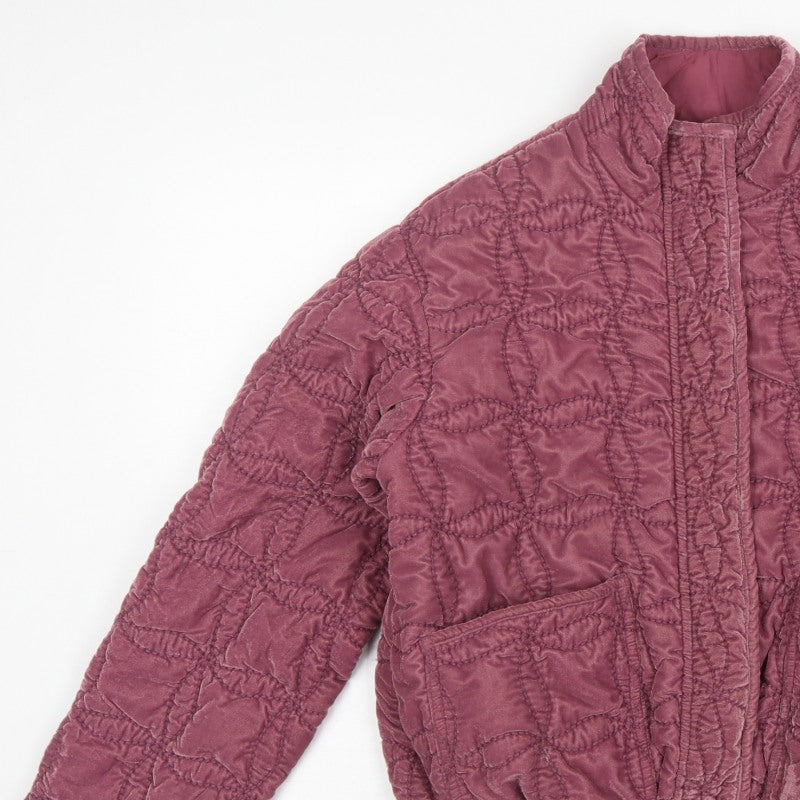 Next Women Purple UK 6 XS Quilted Short Jacket Cotton Lined Pockets