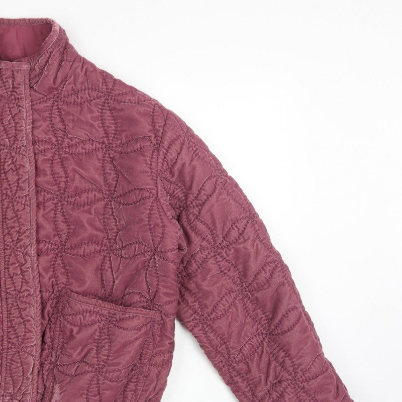 Next Women Purple UK 6 XS Quilted Short Jacket Cotton Lined Pockets