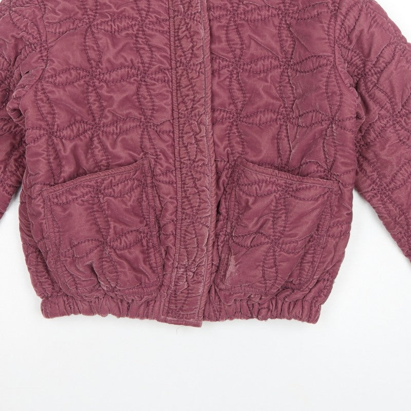 Next Women Purple UK 6 XS Quilted Short Jacket Cotton Lined Pockets