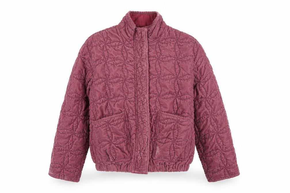 Next Women Purple UK 6 XS Quilted Short Jacket Cotton Lined Pockets