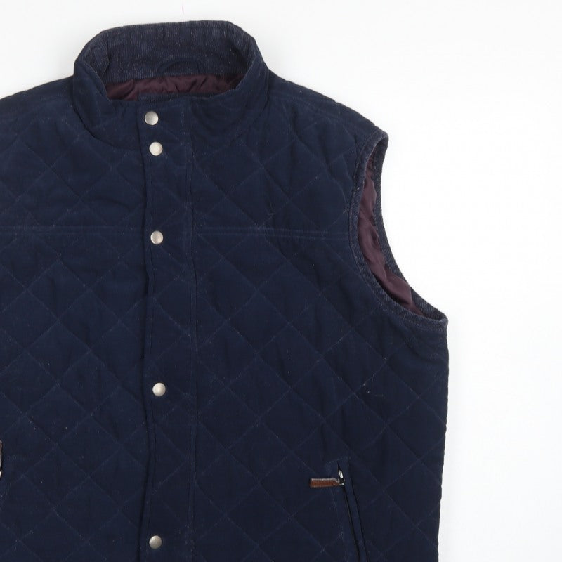 James Pringle Men’s Blue 2XL Quilted Padded Waistcoat Gilet