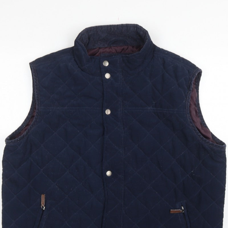 James Pringle Men’s Blue 2XL Quilted Padded Waistcoat Gilet