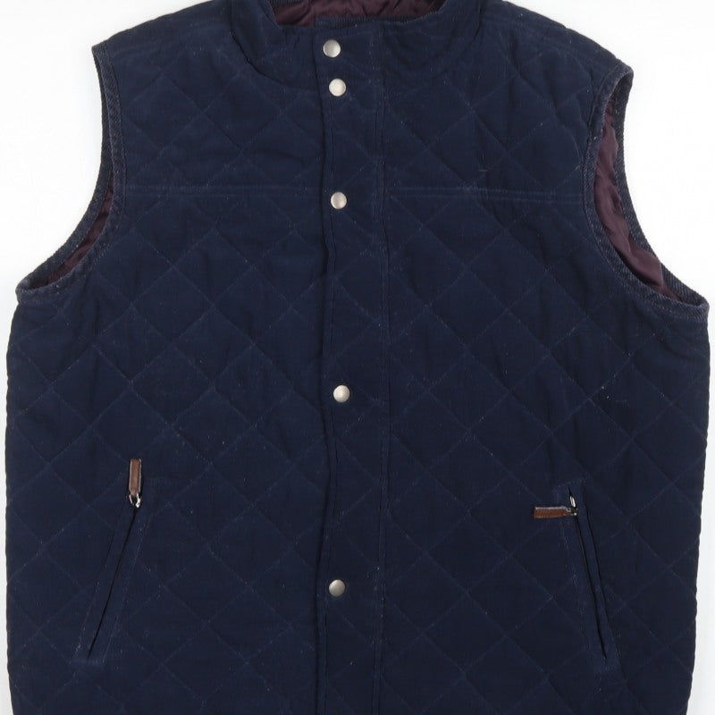 James Pringle Men’s Blue 2XL Quilted Padded Waistcoat Gilet