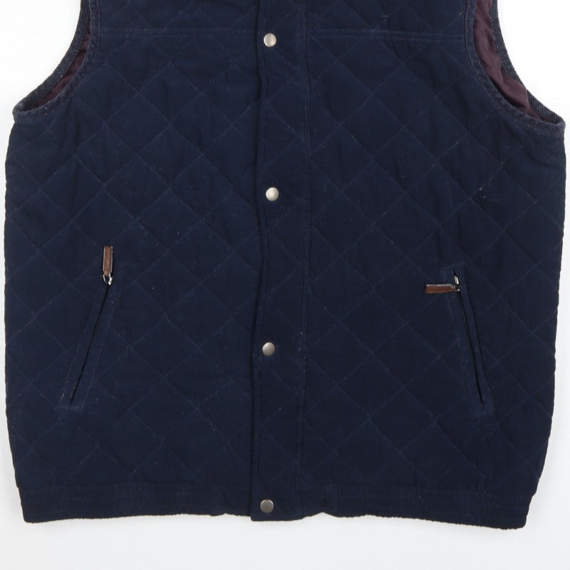 James Pringle Men’s Blue 2XL Quilted Padded Waistcoat Gilet