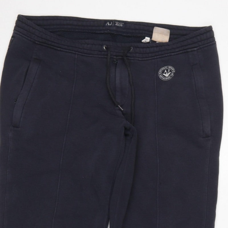 Armani Jeans Men’s Blue XL Logo Drawstring Cuffed Jogger Trousers