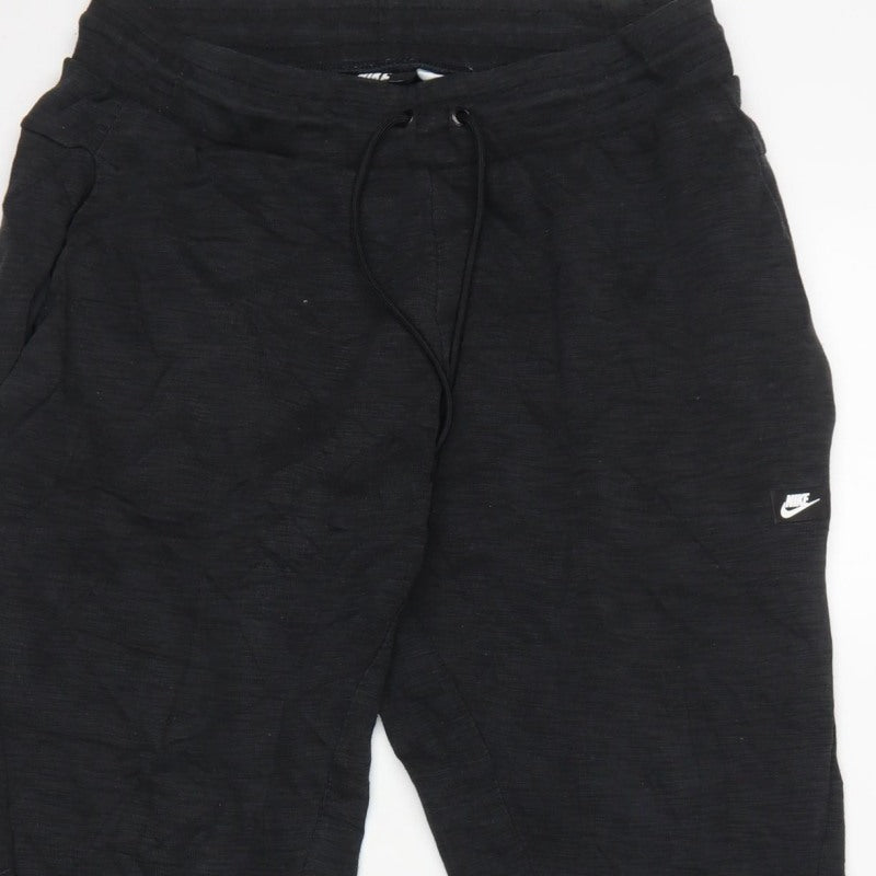 Nike Men’s Black M Tapered Cuffed Jogger Sweatpants Logo