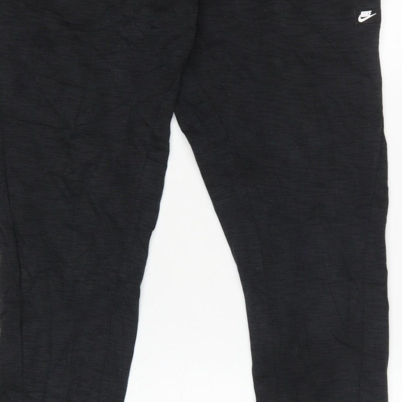Nike Men’s Black M Tapered Cuffed Jogger Sweatpants Logo