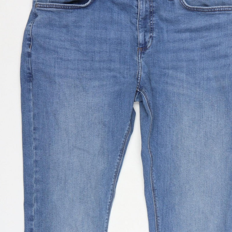 Marks & Spencer Men's Blue 36W 29L Skinny Stretch Jeans