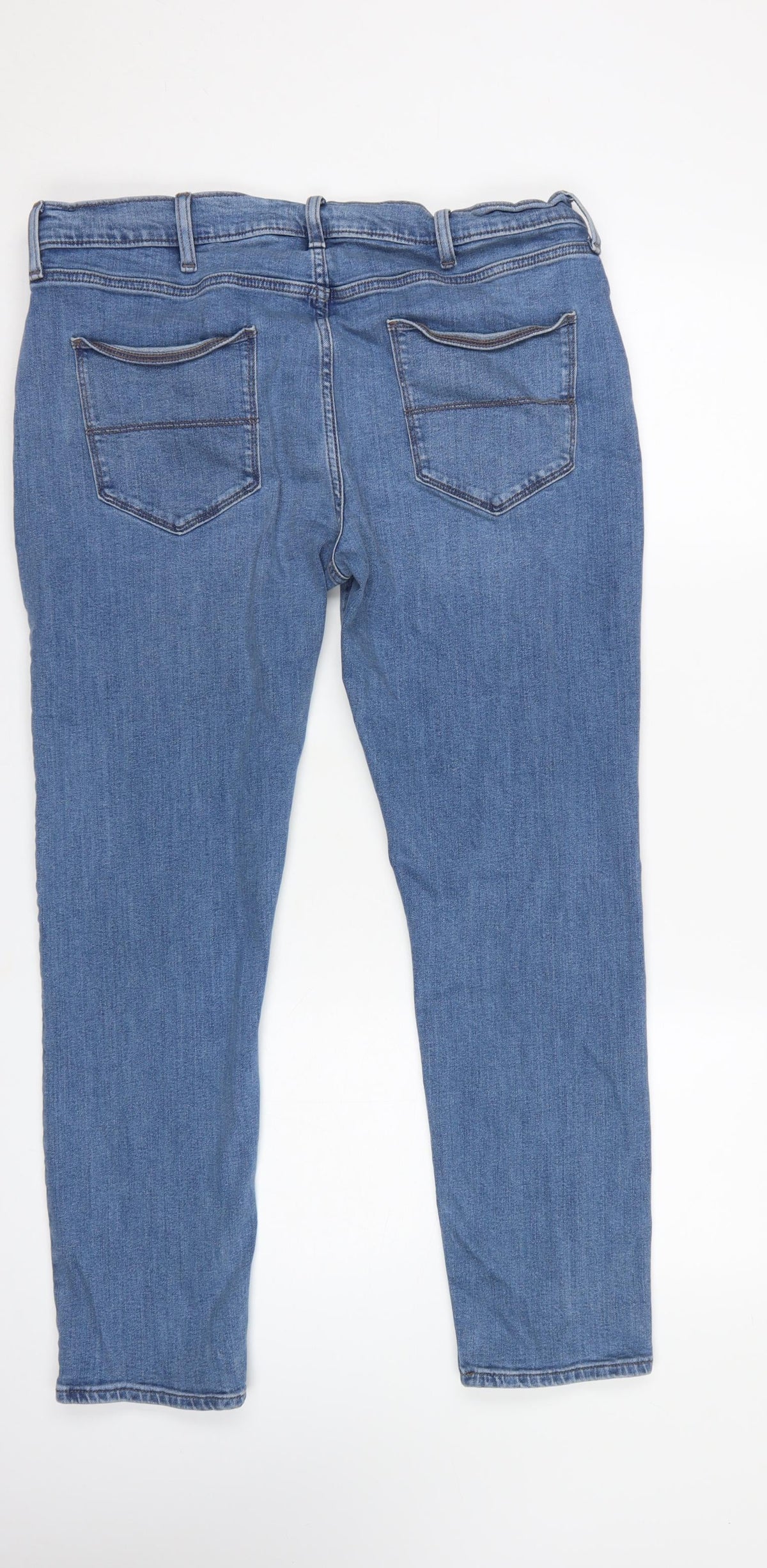 Marks & Spencer Men's Blue 36W 29L Skinny Stretch Jeans