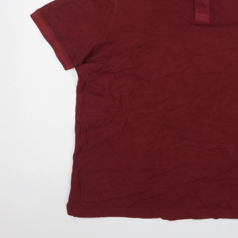 Marks and Spencer Men’s Red 2XL Classic Cotton Pique Polo Shirt