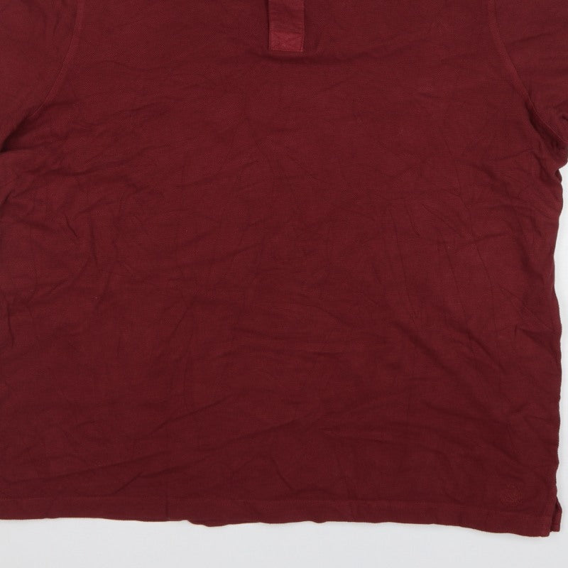 Marks and Spencer Men’s Red 2XL Classic Cotton Pique Polo Shirt