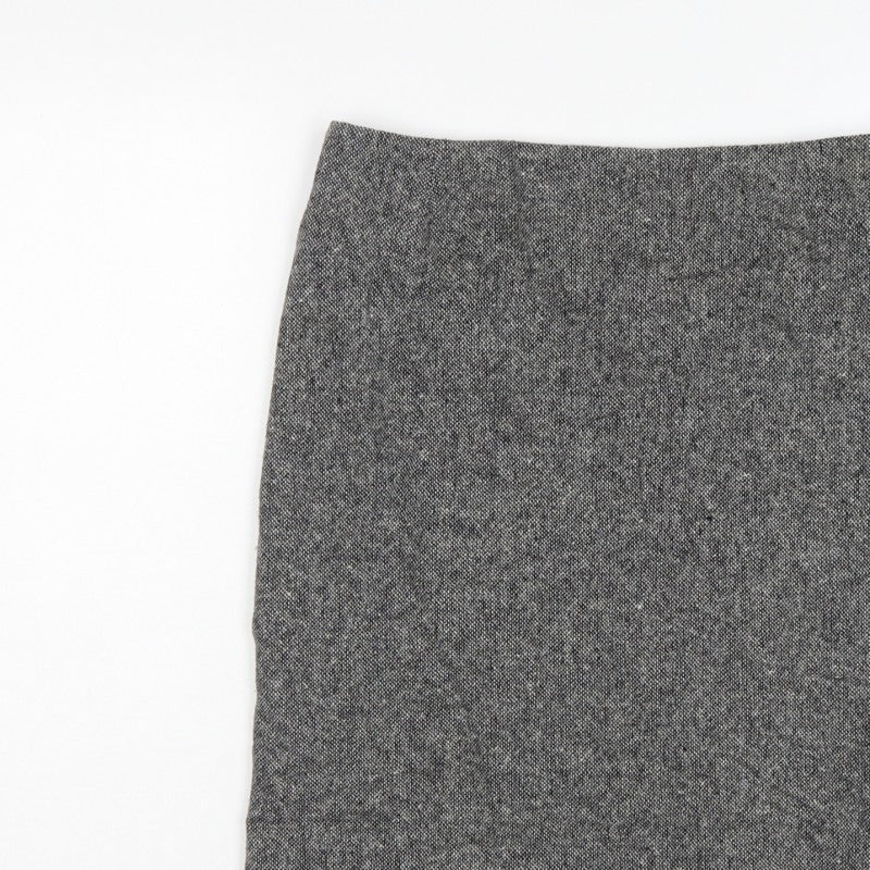 Hobbs Women’s Grey Wool Tweed Pencil Skirt Size 14 Lined
