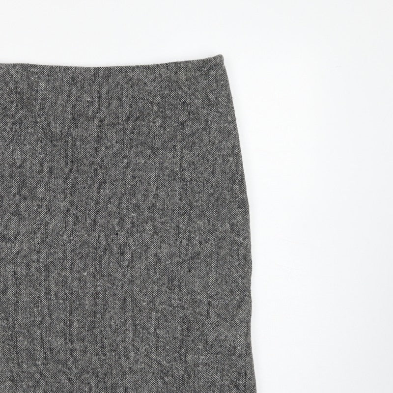 Hobbs Women’s Grey Wool Tweed Pencil Skirt Size 14 Lined