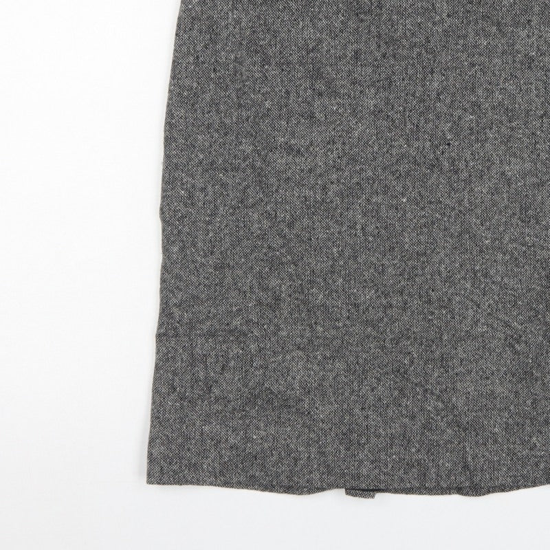 Hobbs Women’s Grey Wool Tweed Pencil Skirt Size 14 Lined