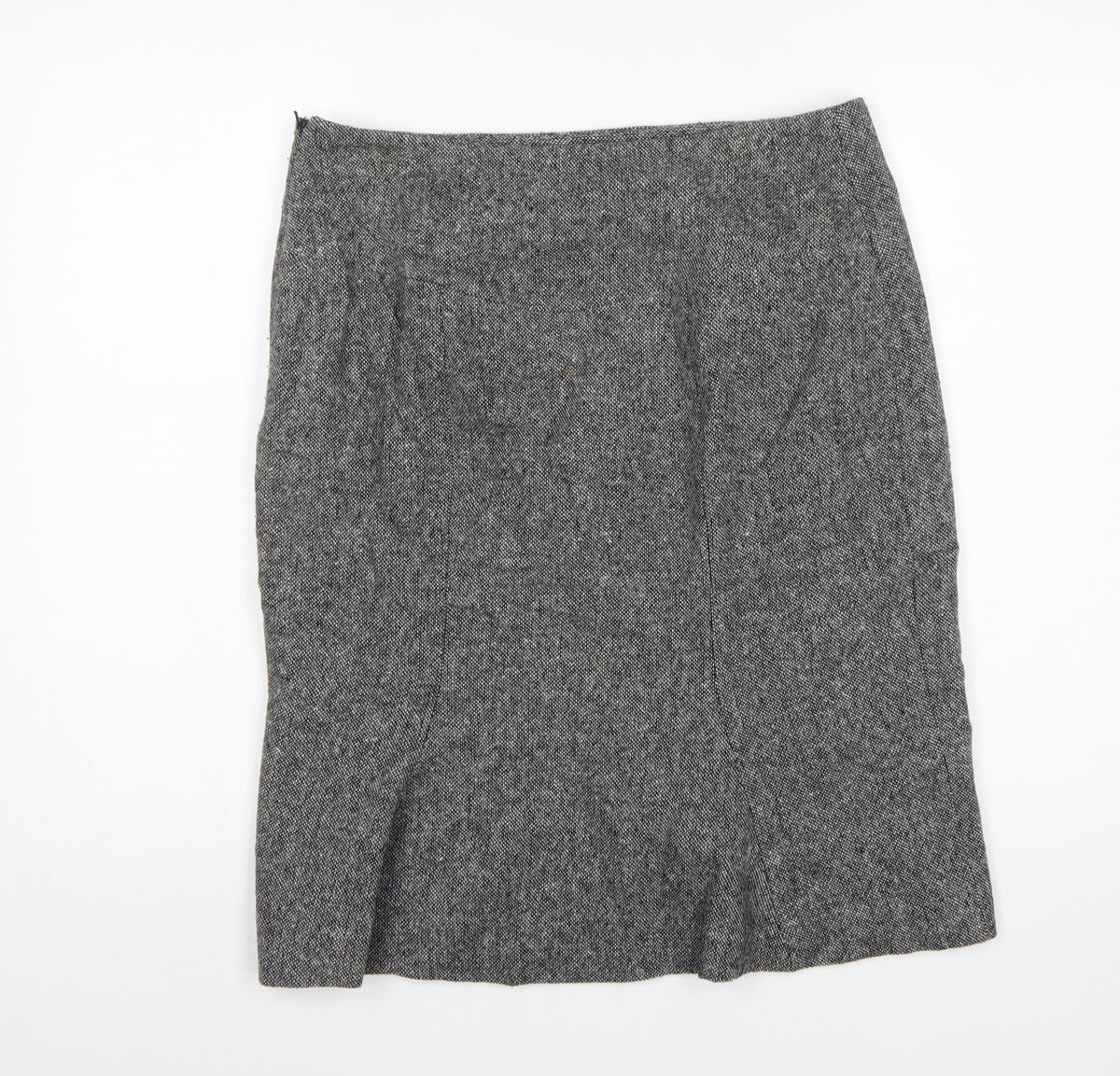 Hobbs Women’s Grey Wool Tweed Pencil Skirt Size 14 Lined