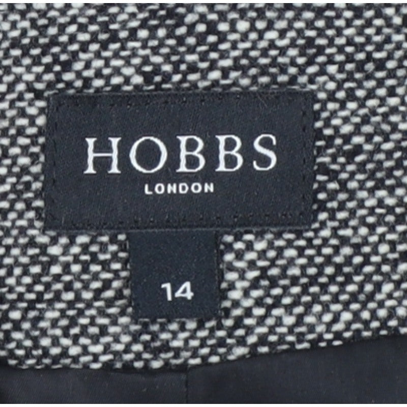 Hobbs Women’s Grey Wool Tweed Pencil Skirt Size 14 Lined