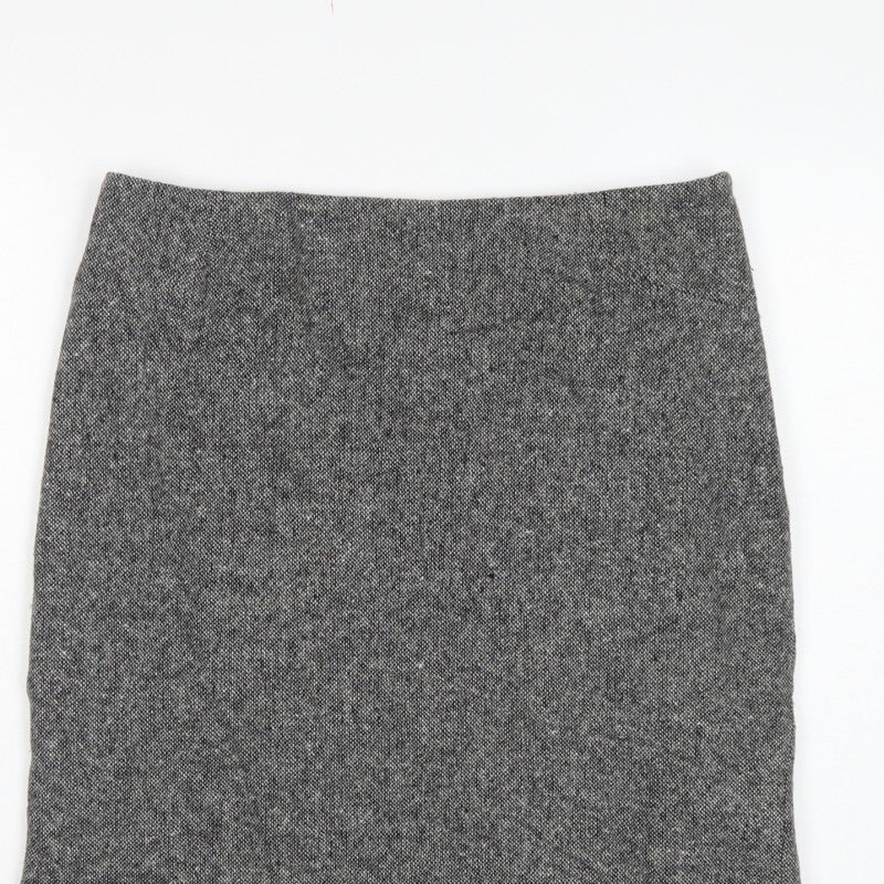 Hobbs Women’s Grey Wool Tweed Pencil Skirt Size 14 Lined