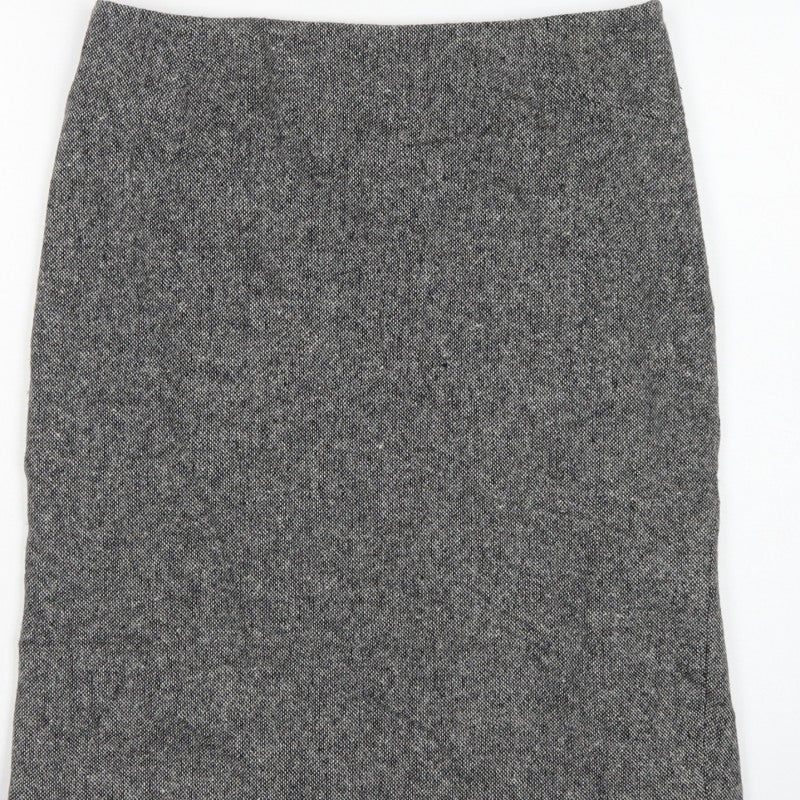 Hobbs Women’s Grey Wool Tweed Pencil Skirt Size 14 Lined