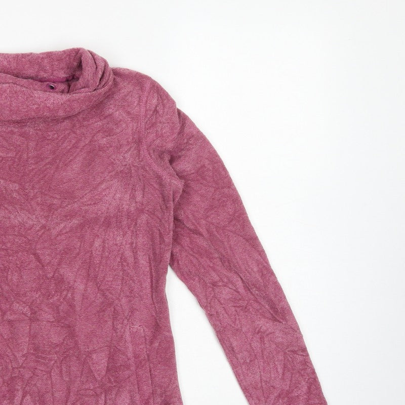 Mountain Warehouse Women’s Pink Cowl Neck Hoodie UK 8 Pullover