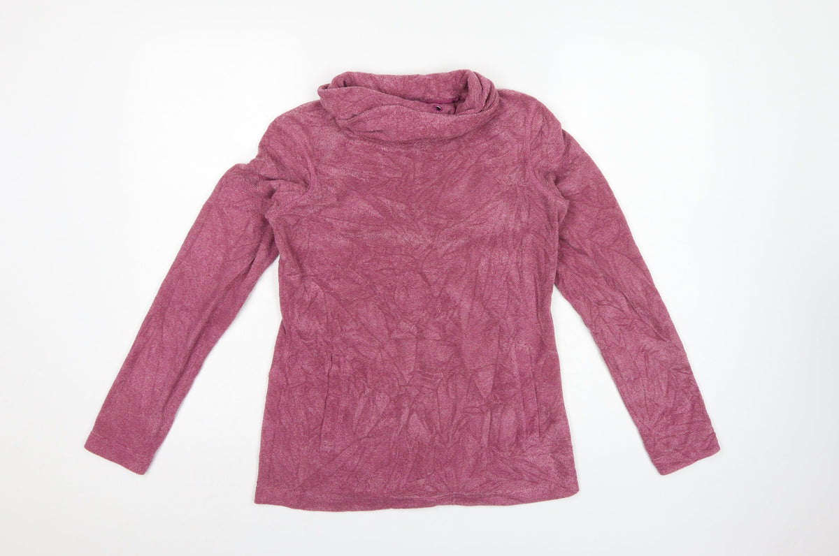 Mountain Warehouse Women’s Pink Cowl Neck Hoodie UK 8 Pullover