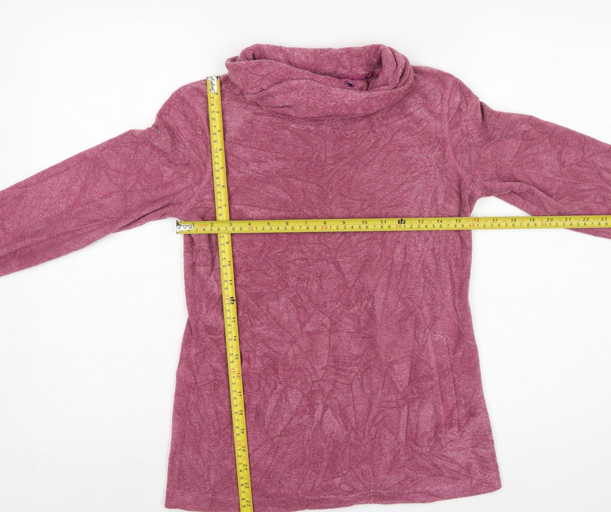 Mountain Warehouse Women’s Pink Cowl Neck Hoodie UK 8 Pullover