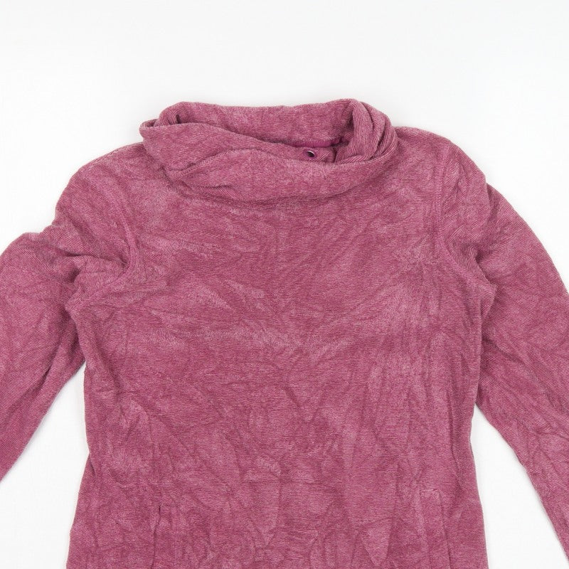 Mountain Warehouse Women’s Pink Cowl Neck Hoodie UK 8 Pullover