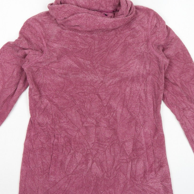 Mountain Warehouse Women’s Pink Cowl Neck Hoodie UK 8 Pullover