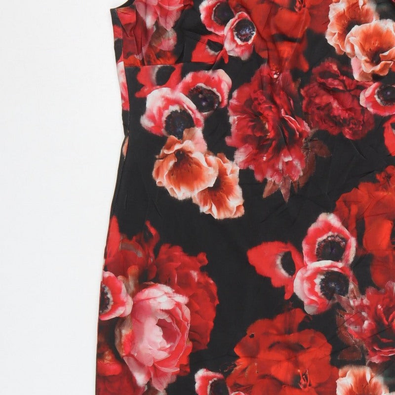 Therapy London Women Multicoloured UK 14 Floral Sheath Knee Dress
